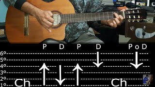 Video thumbnail of "Como tocar Zamba (Rasguido) - Tutorial Guitarra"