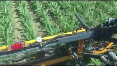 Spraying Corn: Hagie w/ Trimble FmX & Autopilot powered by DigiFarm VBN & Beacon V3.0