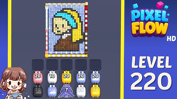 Pixel Flow Level 220 Solution Walkthrough