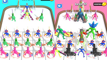 Merge Chainsaw Monster Battle : Rainbow Army Vs Mega Head Chainsaw 3d Battle