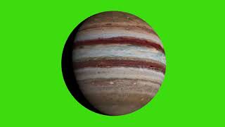 3D Jupiter planet in Green Screen