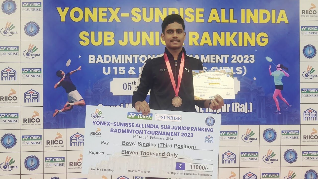 YONEXSUNRISE ALL INDIA SUB JUNIOR BADMINTON RANKING TOURNAMENT U15