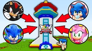 CHOOSE WRONG LOOKOUT TOWER SONIC BABY FAMILY PAW PATROL SECRET BASE Hello Neighbor Mod minecraft screenshot 5