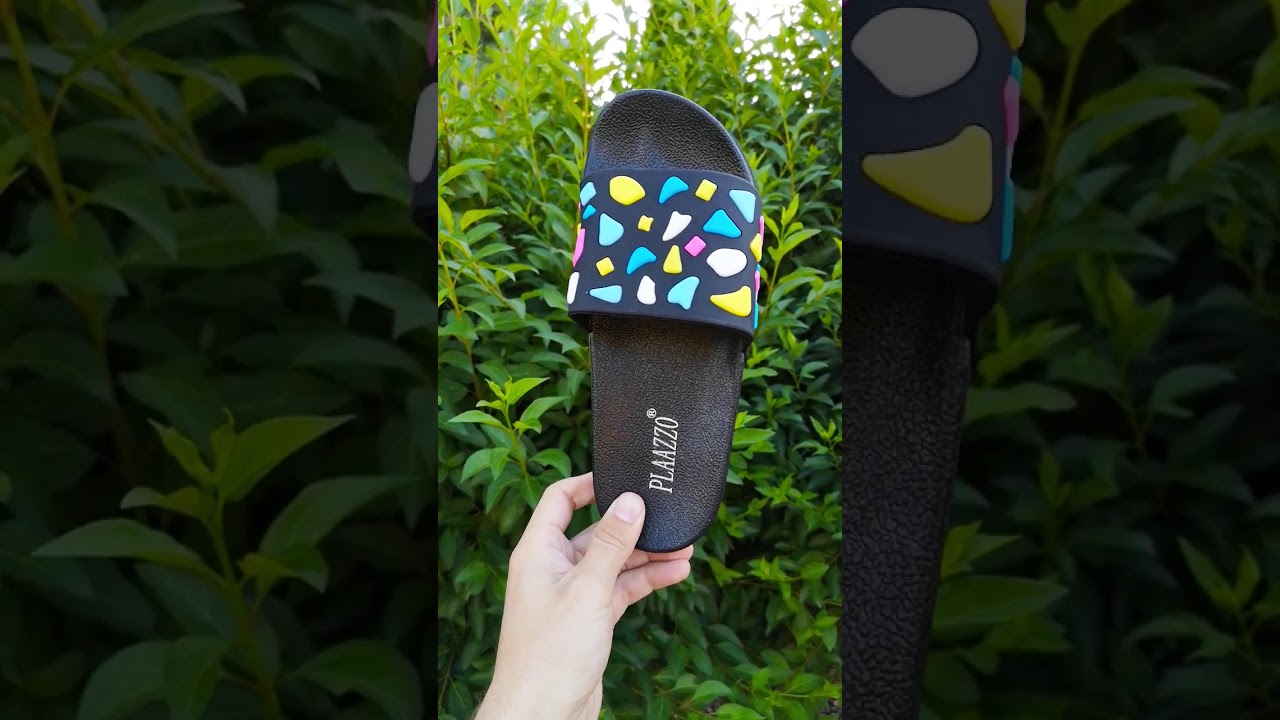 K18-BLACK Женские шлепанцы "Mosaic" черные