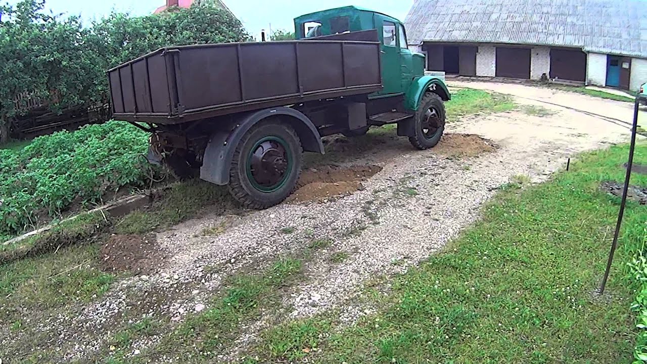 ГАЗ Самоделка дизель. Вытягиваем столб. - YouTube
