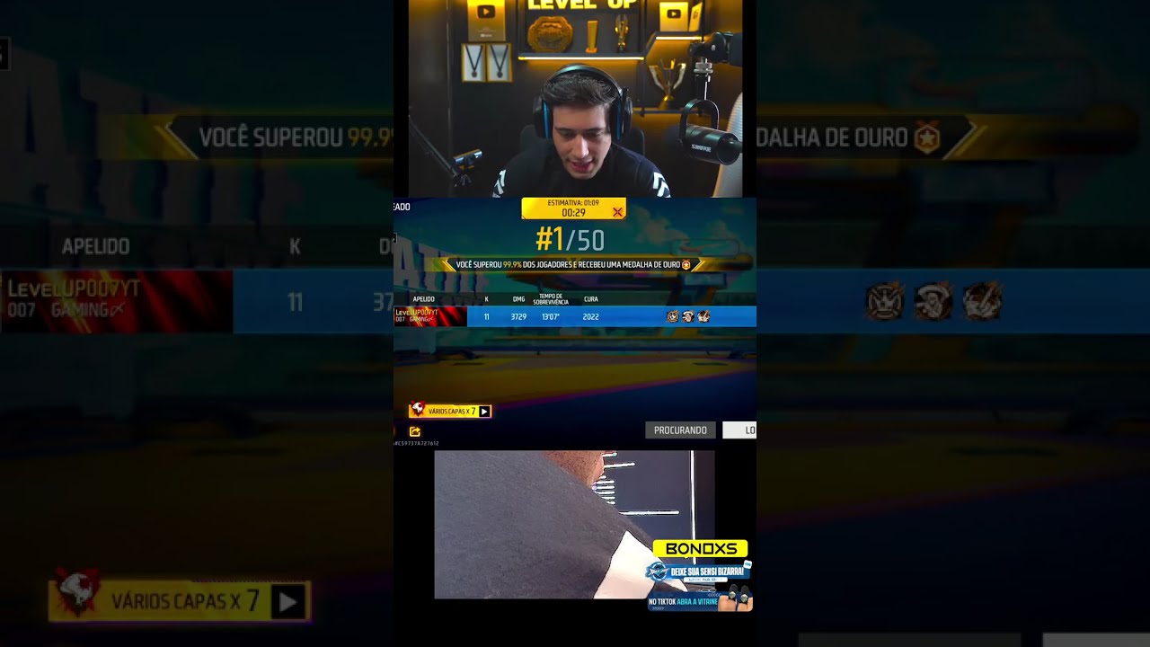LIVE ON 💙 007 GAMING 🏆 ! RANK DESAFIANTE 💙 FREE FIRE MOBILE