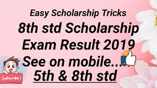 5th & 8th std Scholarship Exam Result 2019......