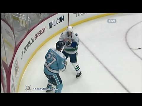 Kevin Bieksa vs Craig Adams Nov 17, 2010