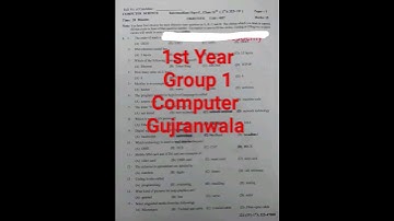 1st year group 1 computer science paper bise gujranwala 2023