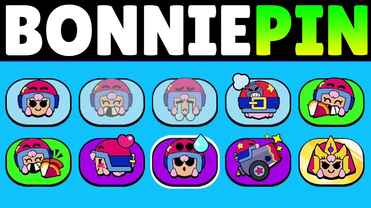 All Animated New Brawler Bonnie Pins All Pins Voice Lines The