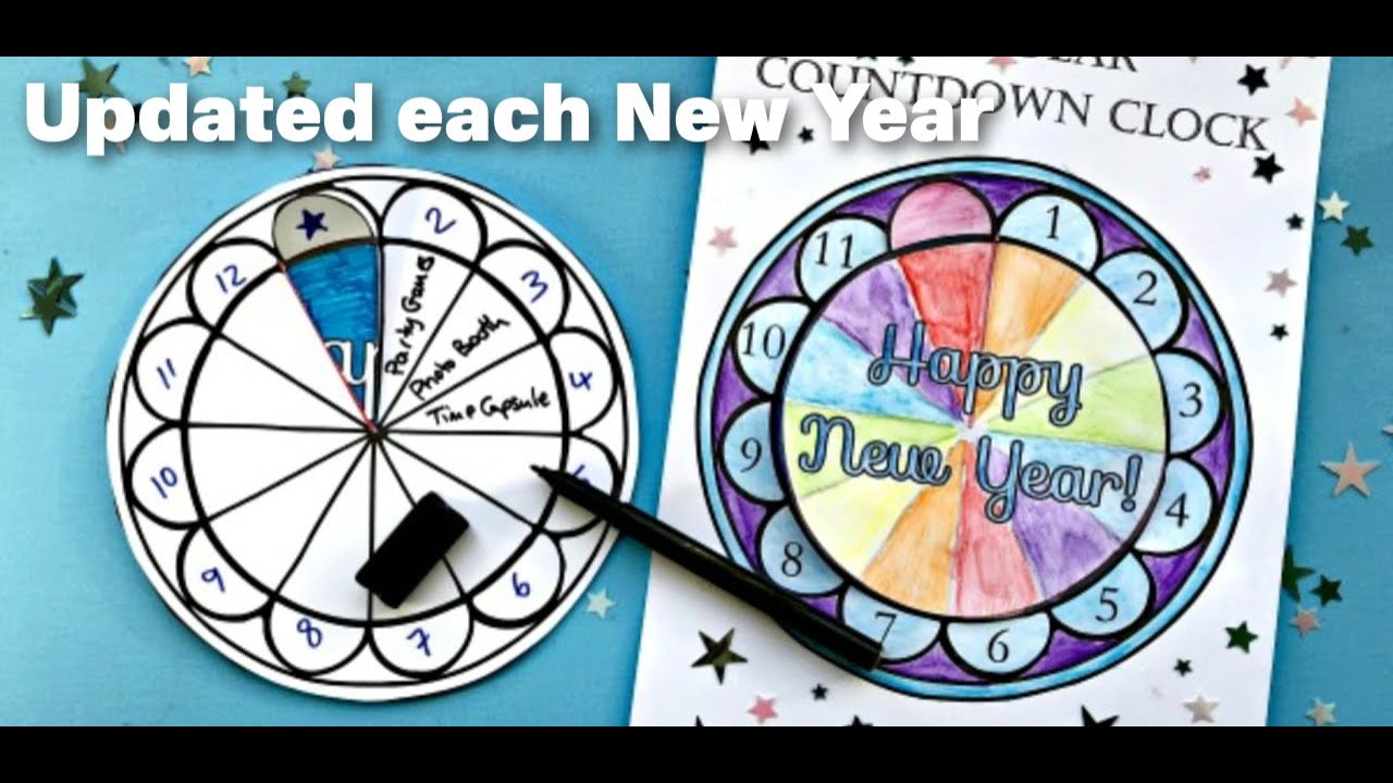 New Year's Countdown updated every year (with free printable) - YouTube