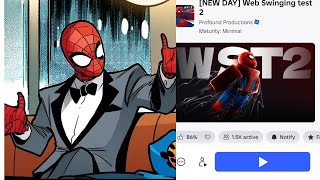 Playing web swinging test 2 on Roblox 
