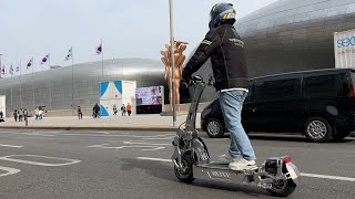 Electric Scooter WEPED Sonic X User Review2 대학로 겐로쿠 우동 라이딩