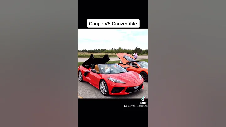C8 Corvette Coupe VS Convertible Roof Race #Shorts