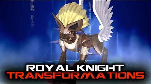 Digimon Story Cyber Sleuth - All Royal Knight Transformations