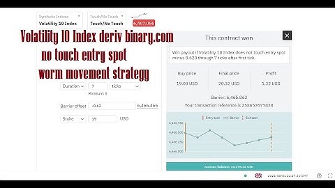 Volatility 10 Index deriv binary com no touch entry spot worm movement strategy