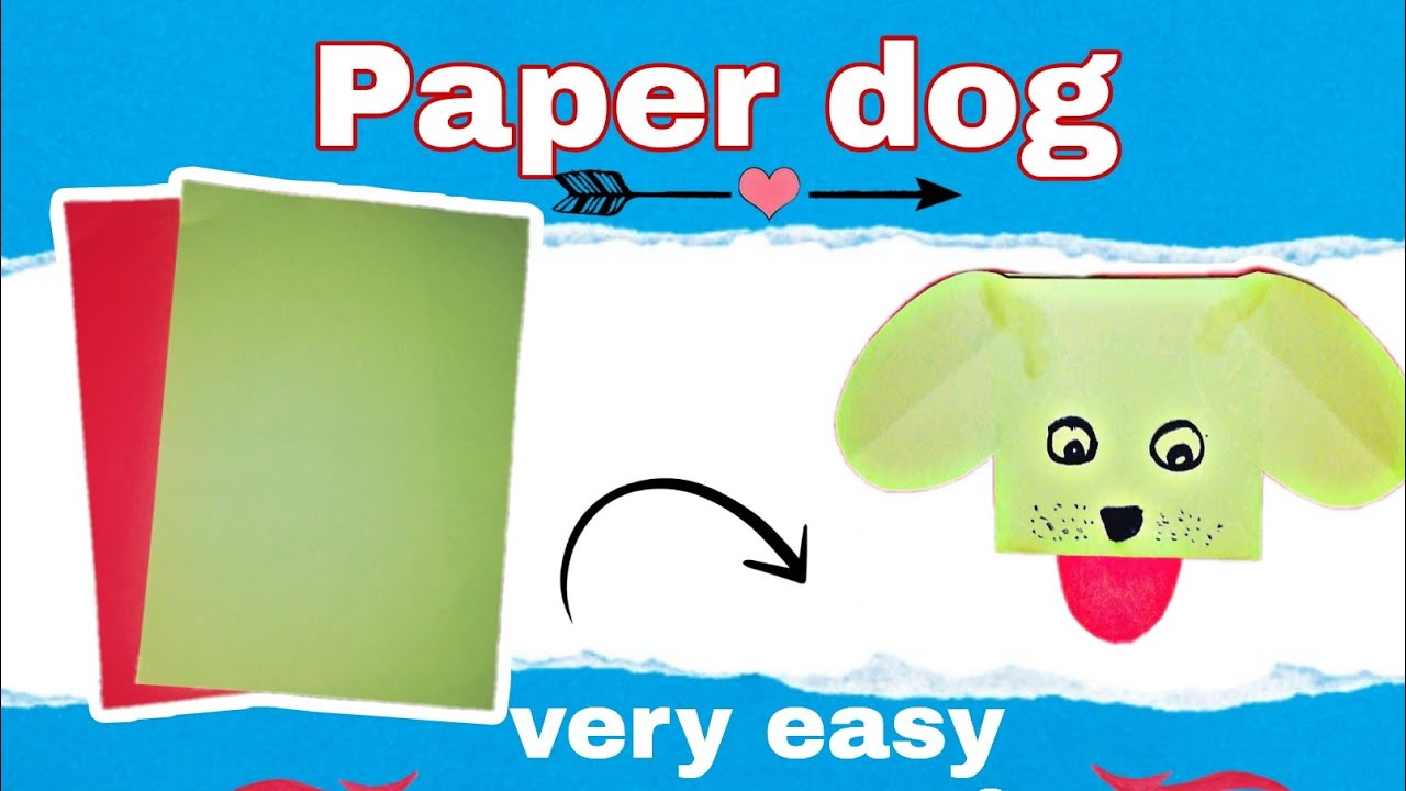 How to make a paper dog | paper puppy craft | rayyus vlogs - YouTube