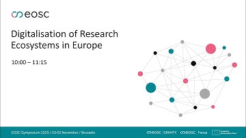 EOSC Symposium | Digitalisation of Research Ecosystem in Europe