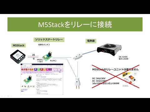 M5Stackでチョコレートのテンパリング (その1)リレーで電源をオンオフ Tempering Chocolate with M5Stack #1 Turning a Relay ON/OFF