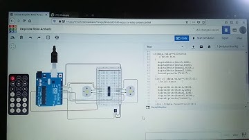 Membuat robot dengan kendali remote tv menggunakan tinkercad
