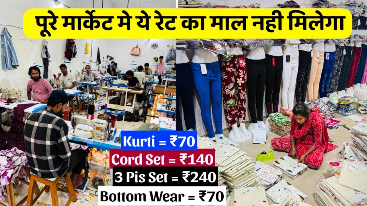 रिटेल काउंटर पर धूम मचाने वाला कलेक्शन 🤑Cheapest Kurti, Cord Set & Bottom Wear Factory In Ahmedabad