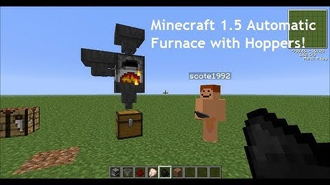 Minecraft 1.5 Auto-furnace with a Hopper Tutorial! Very Handy.