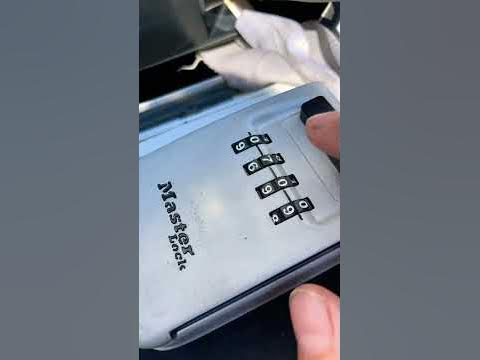 How to change the code for Master lockbox with cover - YouTube