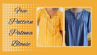 Free Pattern Easy Blouse to Sew #smallsewingchannel #freesewingpattern #palomablouse