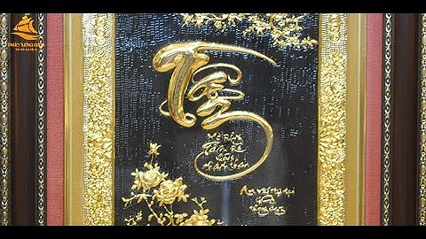 Tranh chữ Tâm mạ vàng theo yêu cầu - Mỹ nghệ Phúc Tường