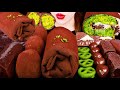 ASMR ドバイチョコレートタオル ドバイもちクッキー レンガケーキを食べる 咀嚼音 日本語字幕 