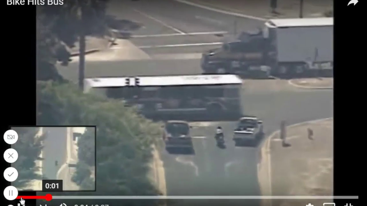 Shocking Motorcycle crash with bus caught on camera - YouTube