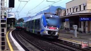 TreniMisterJazz. CURVONE STROMBAZZATE E SALUTI treni regionali S.Flavia-Altavilla Milicia.