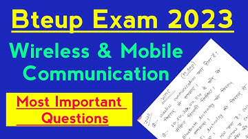 20 Top Questions | Wireless & Mobile Communication | Bteup Exam 2023