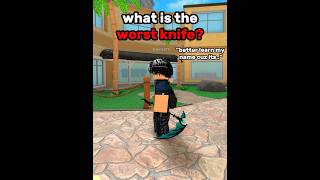 What is the worst knife in MM2😱 #roblox #shorts #usa #mm2
