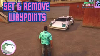 GTA Vice City : Definitive Edition - How To Place & Remove Waypoints (Map Tutorial)