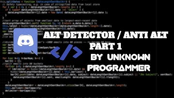 How to make alt detector bot discordjs | Unknown programmer