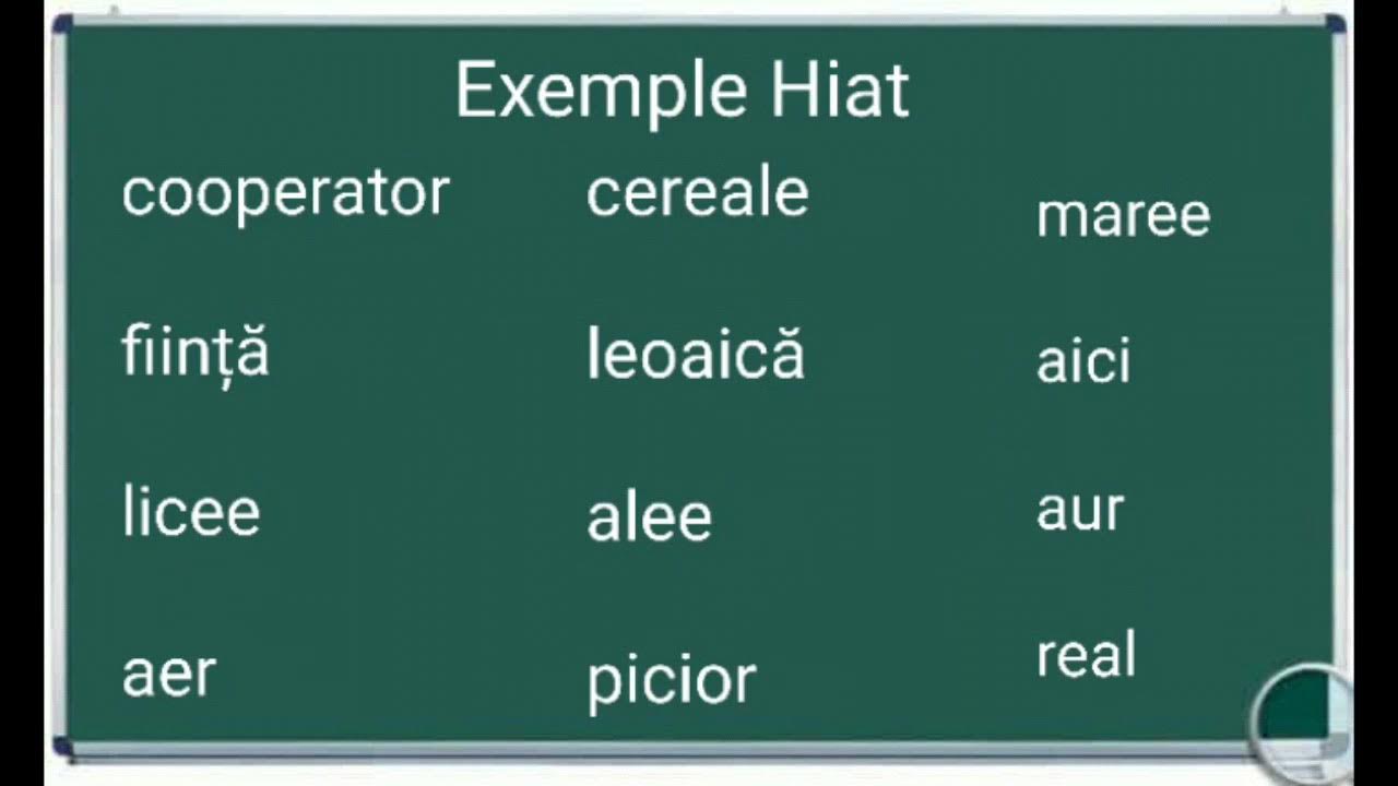 Exemple hiat cuvinte gramatica limba romana  YouTube