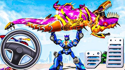 Robot Car Game:Countless Enemies: Army Robot,Limo robot,Helicopters,Jets & Even Dragons Gameplay L0N