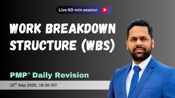 Day 1: Work Breakdown Structure (WBS) I PMP® exam prep daily revision  I