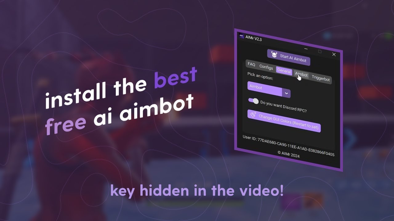 how to install the best free ai aimbot | key hidden in video! - YouTube