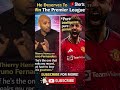 Thierry Henry on Bruno Fernandes possibly breaking his Premier League assist record #mufc #fyp