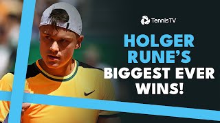 Holger Rune's Biggest Wins So Far! 🤩