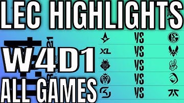 LEC Highlights ALL GAMES W4D1 Spring 2021
