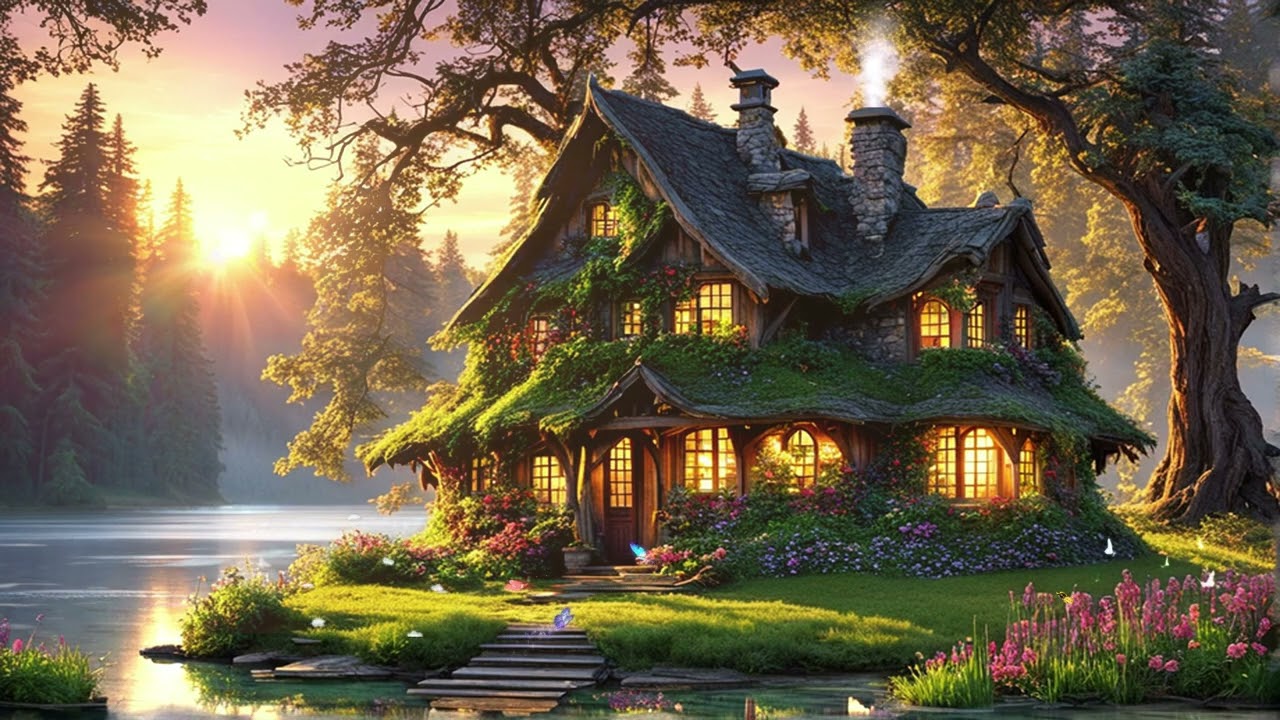 Begin Your Day with Peaceful Spring Cottage Ambience with Babbling Brook & Birdsong