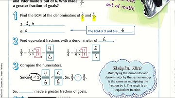 5th Grade Math Chapter 8 Lesson 6: Comparing Fractions