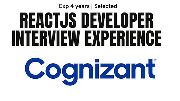 Cognizant ReactJs  developer interview experience | Frontend developer interview |4 years