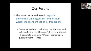 Peter Gartland. Independent Set on P_k-Free Graphs in Quasi-Polynomial Time