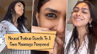 Mrunal Thakur Reacts To A Fans Marriage Proposal