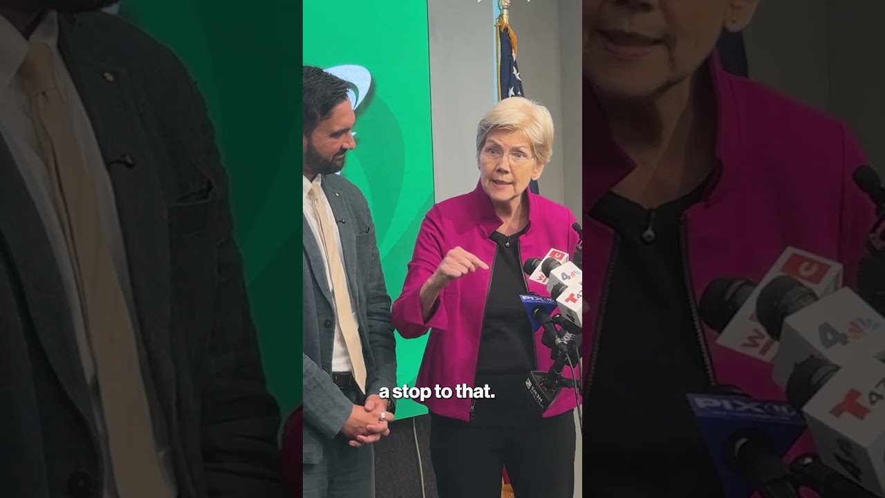 Far Left Sen Elizabeth Warren Gushes Over NYC Mayoral Candidate Zohran Mamdani Shorts