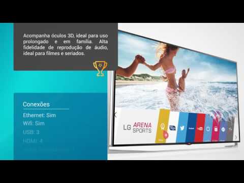 Smart TV LG 65UB9800   LED 4K UHD de 65 Polegadas 3D com 4 óculos